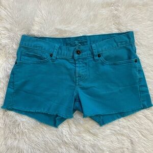 Lucky Brand Riley Neon Raw Hem Low Rise Denim Shorts! VGUC